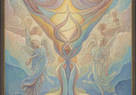 Seelengedanke anthroposophisch ausgedrückt im Menschenbild mit Engeln